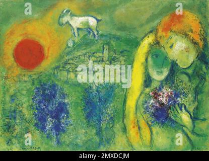 Les Amoureux de Vence. Museum: PRIVATE SAMMLUNG. Autor: MARC CHAGALL. Stockfoto