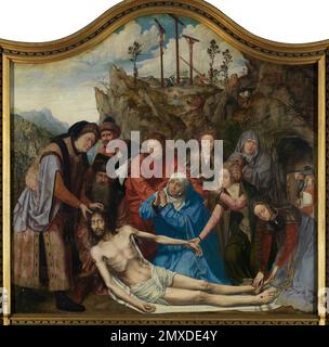 Altar der Joiners' Guild. Die Klageschrift über den toten Christus. Museum: Royal Museum of Fine Arts, Antwerpen. Autor: QUENTIN MASSYS. Stockfoto