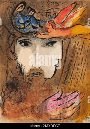 David und Bathseba (Dessins pour la Bible). Museum: PRIVATE SAMMLUNG. Autor: MARC CHAGALL. Stockfoto