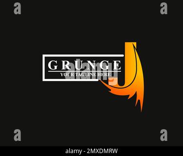 Modernes Logo mit dem Buchstaben J kombiniert mit Blitzen in abgestuften Farben. Stock Vektor