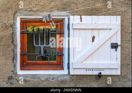 Ländliches Stillleben in Quérigut, der Hauptstadt des ländlichen Donezan, im französischen Departement Arège Stockfoto