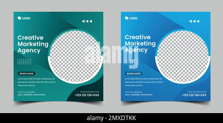 Social-Media-Post-Design und Webbannervorlage für digitale Marketingagenturen Stock Vektor