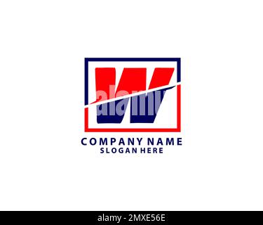 Buchstabe W logo Grafik elegant und einzigartig in Scheiben design template Vector Stock Vektor