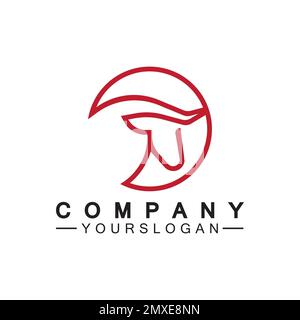 Bull Monoline Logo Design Vektorvorlage Stock Vektor