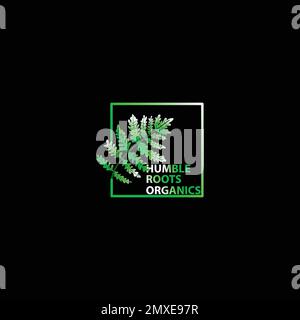 Eco Life People Baumlogo mit quadratischen Linien und Visitenkartendesign Premium Vector Stock Vektor