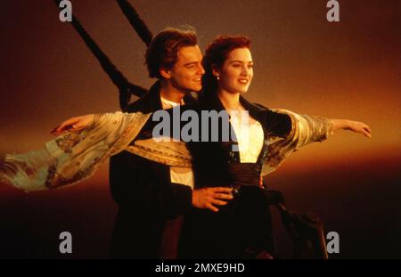 Leonardo Dicaprio & Kate Winslet - Titanic Stockfoto