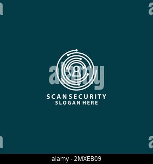 Abstraktes Logo Designvorlage, Technologie abstrakte Punktverbindung Kreuz Vektor Logo Symbol Kreis Logo Stock Vektor