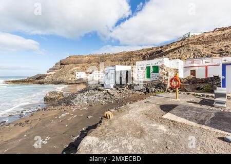 Blick auf El Puertito de los Molinos an der Westküste der Insel Fuertventura. Stockfoto