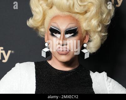 TRIXIE Mattel kommt am Donnerstag, den 2. Februar 2023, zur Spotify's 2023 Best New Artist Party im Pacific Design Center in West Hollywood, Kalifornien. (Foto: Sthanlee B. Mirador/Sipa USA) Stockfoto