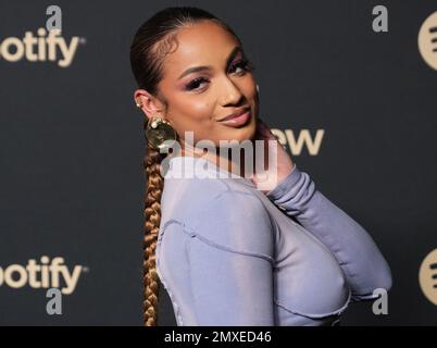 Los Angeles, USA. 02. Februar 2023. DaniLeigh kommt am Donnerstag, den 2. Februar 2023, zur Spotify's 2023 Best New Artist Party im Pacific Design Center in West Hollywood, Kalifornien. (Foto: Sthanlee B. Mirador/Sipa USA) Guthaben: SIPA USA/Alamy Live News Stockfoto