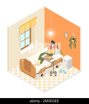 Entbindungsraum - Moderne vektorfarbene isometrische Illustration Stock Vektor