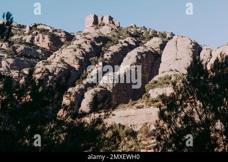 Pfad zum Galera Peak. Provinz Teruel. Spanien Stockfoto