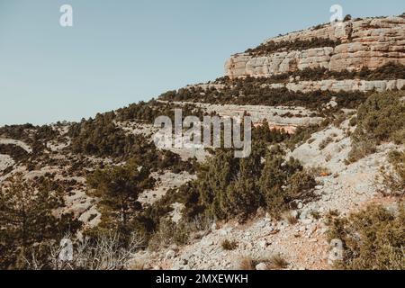 Pfad zum Galera Peak. Provinz Teruel. Spanien Stockfoto