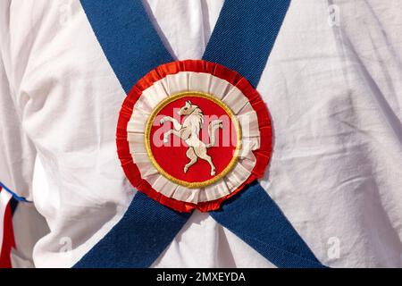 England, Kent, Tenterden, Tenterden Annual Folk Festival, Morris Tänzer, Kostümdetails *** Lokale Beschriftung *** UK,United Kingdom,Great Britain,Britai Stockfoto