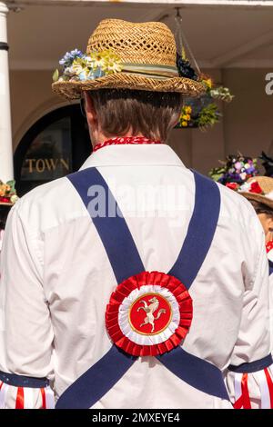 England, Kent, Tenterden, Tenterden Annual Folk Festival, Morris Tänzer, Kostümdetails *** Lokale Beschriftung *** UK,United Kingdom,Great Britain,Britai Stockfoto