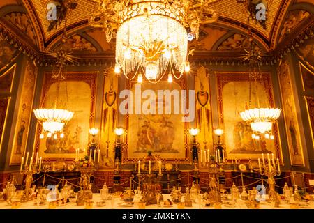 England, East Sussex, Brighton, The Royal Pavilion, Bankettsaal *** Lokale Beschriftung *** UK,United Kingdom,Great Britain,England,English,Br Stockfoto