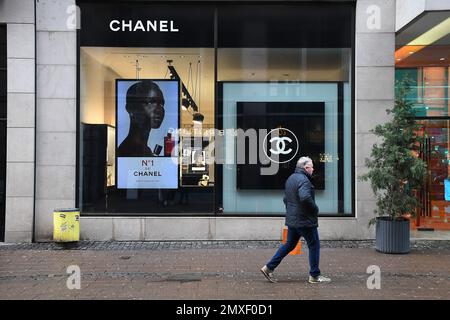 Kopenhagen/Dänemark/03. Februar 2023/Blick auf Chanel Store von Stroeger im dänischen Capial Kopenhagen. (Foto: Francis Joseph Dean/Dean Pictures) Stockfoto