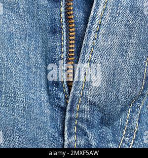 Jeans-Reißverschluss Stockfoto