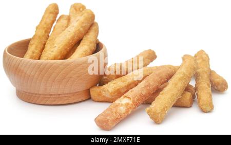 Murali mit Zuckerbeschichtung, eine beliebte Wüste des indischen Subkontinents Stockfoto