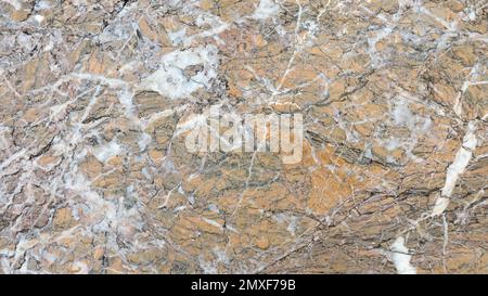 Brauner und weißer grober körniger Steinhintergrund. Stockfoto