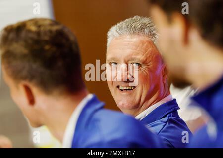 Nicht spielender Kapitän der Tschechischen Republik Jaroslav Navratil während der Pressekonferenz vor dem Davis Cup Tennis Turnier Qualifikation Portugal vs Stockfoto