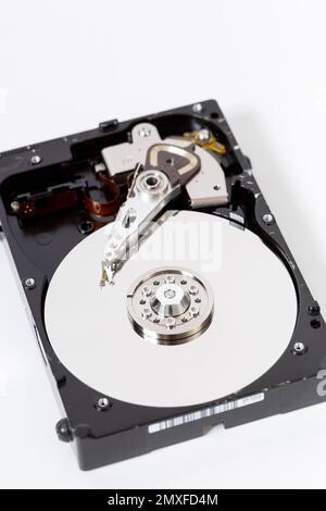 Nahaufnahme eines beschädigten internen Laufs Stockfoto