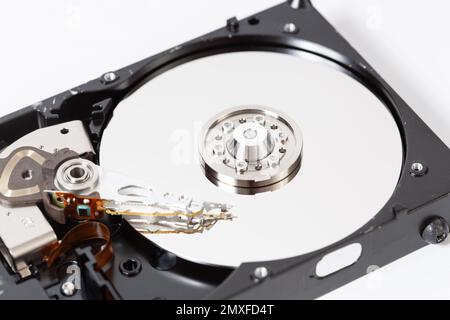 Nahaufnahme eines beschädigten internen Laufs Stockfoto