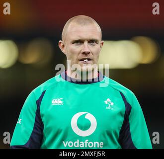 Cardiff, Wales. 03. Februar 2023. 3. Februar 2023; Fürstentum Stadion, Cardiff, Wales: Six Nations International Rugby Wales versus Ireland Captains Run; Keith Earls of Ireland während des Captains Run Credit: Action Plus Sports Images/Alamy Live News Stockfoto