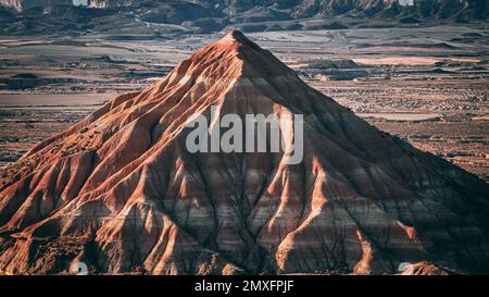 Eine fantastische Aufnahme von Bardenas Reales in Spanien Stockfoto