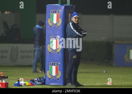 Treviso, Italien. 03. Februar 2023. Massimo Brunello 2023 U20 - Italien gegen Frankreich, Rugby Six Nations Match in Treviso, Italien, Februar 03 2023 Kredit: Independent Photo Agency/Alamy Live News Stockfoto
