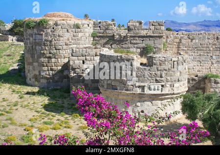 Griechenland. Die Insel Kos. Die Burg der Ritter des Ordens des Heiligen Johannes Stockfoto