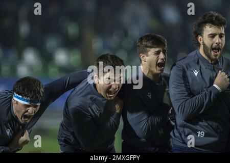 Treviso, Italien. 03. Februar 2023. Italien Anatem 2023 U20 - Italien gegen Frankreich, Rugby Six Nations Match in Treviso, Italien, Februar 03 2023 Kredit: Independent Photo Agency/Alamy Live News Stockfoto