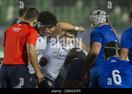 Treviso, Italien. 03. Februar 2023. Giovanni Quattrini 2023 U20 - Italien gegen Frankreich, Rugby Six Nations Match in Treviso, Italien, Februar 03 2023 Kredit: Independent Photo Agency/Alamy Live News Stockfoto