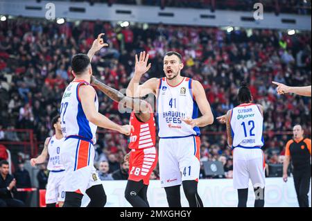 Piräus, Griechenland. 03. Februar 2023. 41 ANTE ZIZIC von Anadolu Efes während des Euroleague, Runde 23, Match zwischen Olympiacos Piraeus und Anadolu Efes im Friedens- und Freundschaftsstadion am 3. Februar 2023 in Athen, Griechenland. Kredit: Live Media Publishing Group/Alamy Live News Stockfoto