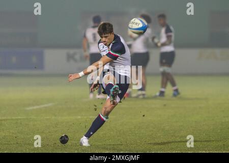 Treviso, Italien. 03. Februar 2023. Giovanni Sante 2023 U20 - Italien gegen Frankreich, Rugby Six Nations Match in Treviso, Italien, Februar 03 2023 Kredit: Independent Photo Agency/Alamy Live News Stockfoto