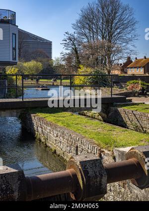 Brücke über den River Stour, Canterbury, Kent, England Stockfoto