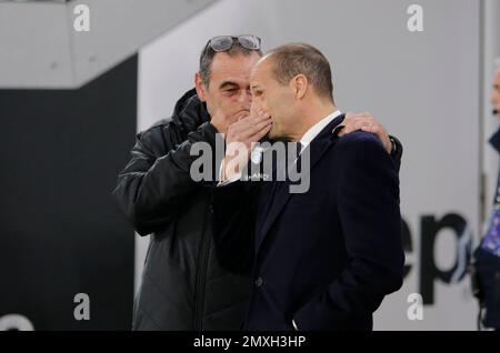 Turin, Italien. 02. Februar 2023. Während des italienischen Pokals fand am 02. Februar 2023 ein Fußballspiel zwischen dem FC Juventus und der SS Lazio im Allianz Stadium in Turin statt. Foto Nderim Kaceli Kredit: Unabhängige Fotoagentur/Alamy Live News Stockfoto