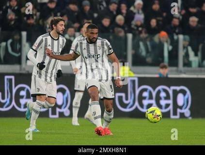 Turin, Italien. 02. Februar 2023. Bremer of Juventus beim italian Cup, Fußballspiel zwischen dem FC Juventus und der SS Lazio, am 02. Februar 2023 im Allianz Stadium, Turin, Italien. Foto Nderim Kaceli Kredit: Unabhängige Fotoagentur/Alamy Live News Stockfoto