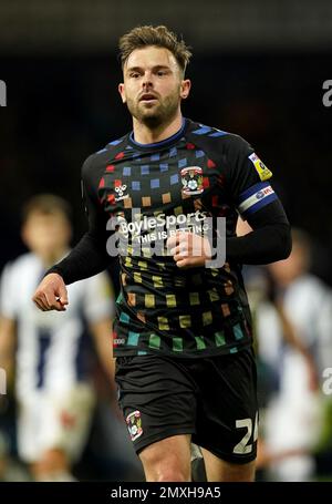 Matthew Godden von Coventry City in Aktion während des Sky Bet Championship-Spiels in den Hawthorns, West Bromwich. Foto: Freitag, 3. Februar 2023. Stockfoto