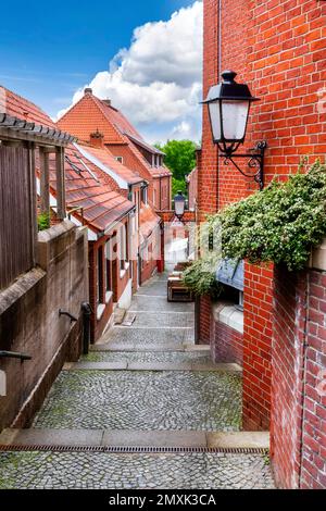 Das Zentrum der Altstadt von Plön, Schleswig Holstein, Deutschland Stockfoto