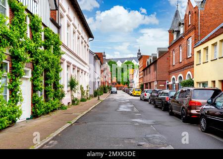 Das Zentrum der Altstadt von Plön, Schleswig Holstein, Deutschland Stockfoto