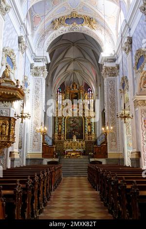 Collegiatskirche St. Mary, Altar, Abtei Göttweig, Furth bei Göttweig, Niederösterreich, Österreich, Europa Stockfoto