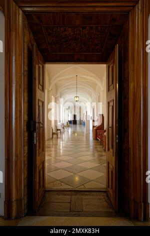 Aisle, Abtei Göttweig, Furth bei Göttweig, Niederösterreich, Österreich, Europa Stockfoto