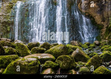 Cascades du Hérisson, Champagnole, Departement Jura, Bourgogne-Franche-Comté, Jura, Frankreich, Europa Stockfoto