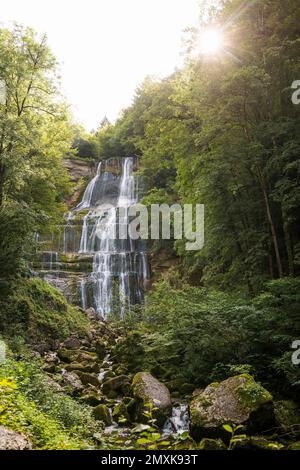 Cascades du Hérisson, Champagnole, Departement Jura, Bourgogne-Franche-Comté, Jura, Frankreich, Europa Stockfoto