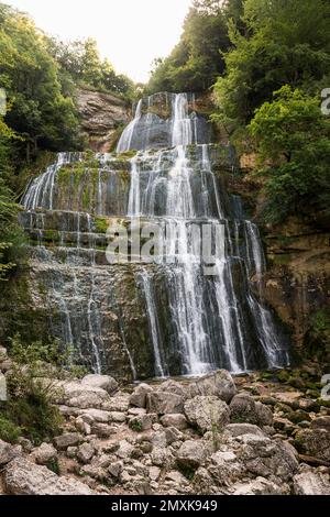 Cascades du Hérisson, Champagnole, Departement Jura, Bourgogne-Franche-Comté, Jura, Frankreich, Europa Stockfoto
