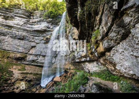 Cascades du Hérisson, Champagnole, Departement Jura, Bourgogne-Franche-Comté, Jura, Frankreich, Europa Stockfoto