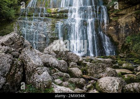 Cascades du Hérisson, Champagnole, Departement Jura, Bourgogne-Franche-Comté, Jura, Frankreich, Europa Stockfoto