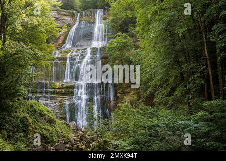 Cascades du Hérisson, Champagnole, Departement Jura, Bourgogne-Franche-Comté, Jura, Frankreich, Europa Stockfoto