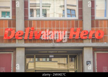 Delivery Hero, Oranienburger Straße, Mitte, Berlin, Deutschland, Europa Stockfoto